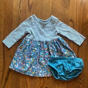 Carters Stripe & Autumnal Floral Dress